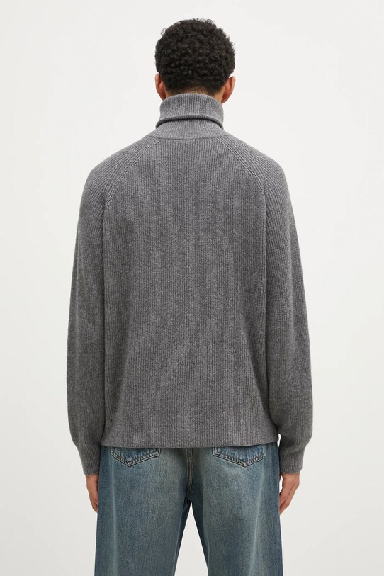 Clothing Maison Kitsuné woolen jumper Bold Fox Head Patch LM00807KT1093 gray