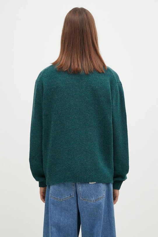 Clothing Maison Kitsuné woolen jumper Dressed Fox Intarsia NM00809KH0002 green