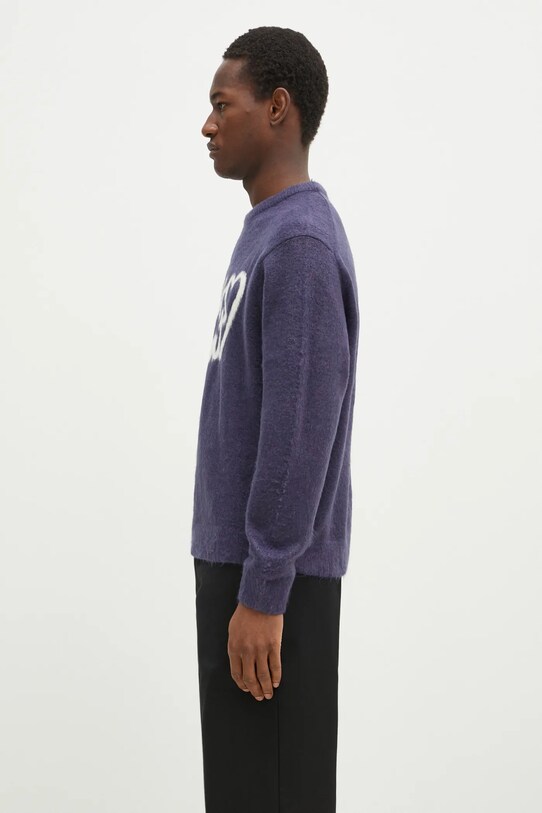 Свитер thisisneverthat Heart Logo Knit Sweater TN243KKNPK11 тёмно-синий AW24