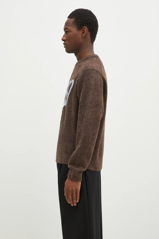 thisisneverthat pulover Heart Logo Knit Sweater TN243KKNPK11 maro AW24