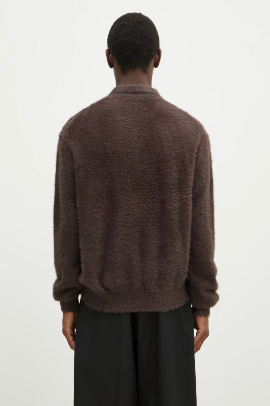 Clothing thisisneverthat jumper SCT-Logo Shaggy Knit Polo TN243KKNPK08 brown