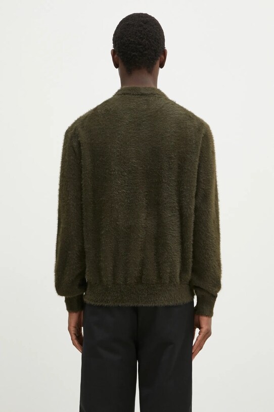 Одежда Свитер thisisneverthat SCT-Logo Shaggy Knit Polo TN243KKNPK08 зелёный