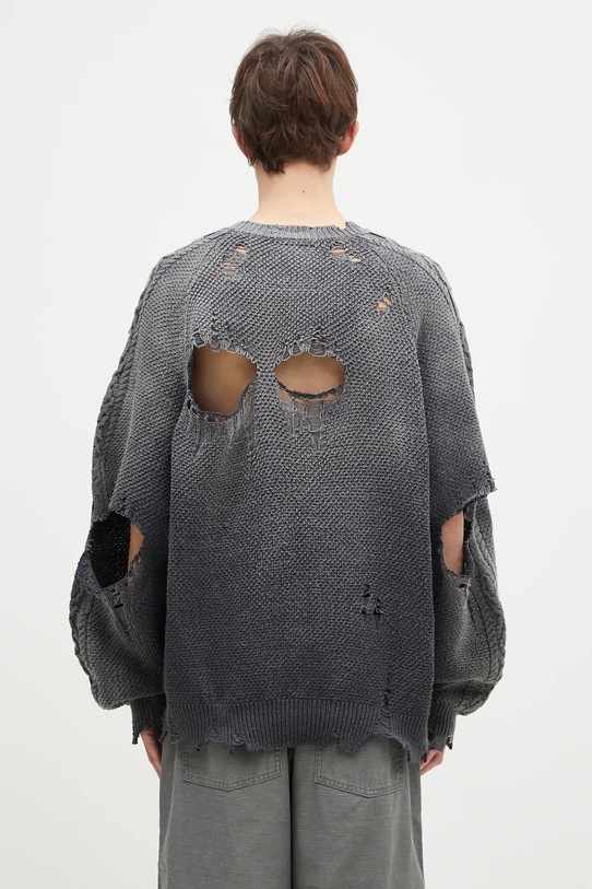 Clothing Maison MIHARA YASUHIRO cotton jumper Sun Faded Knit Pullover J13SW702 gray