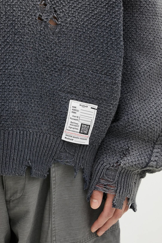 Бавовняний светр Maison MIHARA YASUHIRO Sun Faded Knit Pullover сірий J13SW702