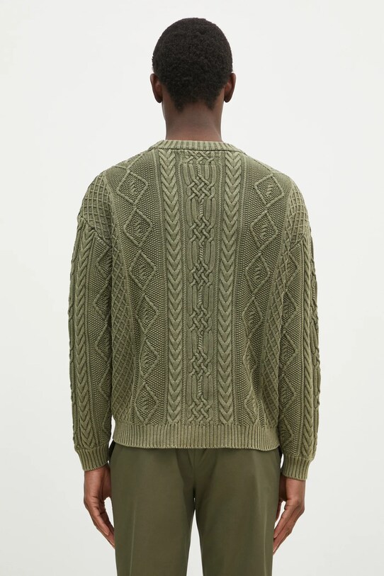 Odzież NEIGHBORHOOD sweter bawełniany 24213NH.KNM01 zielony
