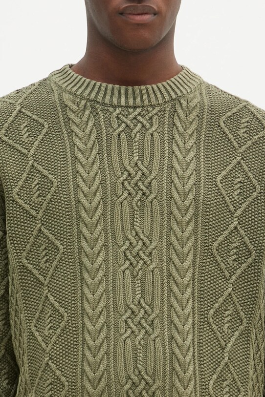 NEIGHBORHOOD sweter bawełniany zielony 24213NH.KNM01