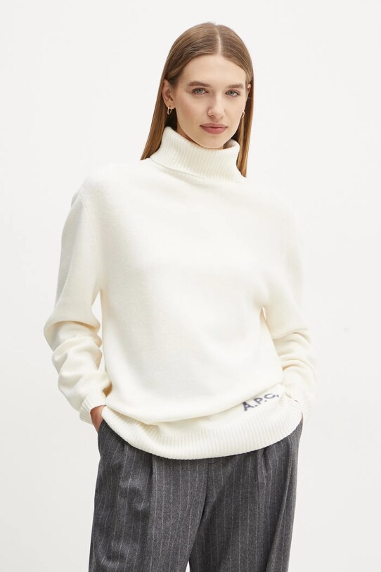 A.P.C. pulover de lana pull walter bej WVBDJ.M23248