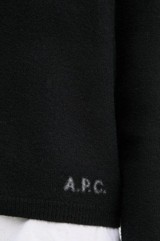 Вовняний кардиган A.P.C. cardigan mila WVBDK.F22301 чорний