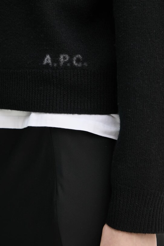 A.P.C. pulover de lana pull esther WVBDK.F23373 negru