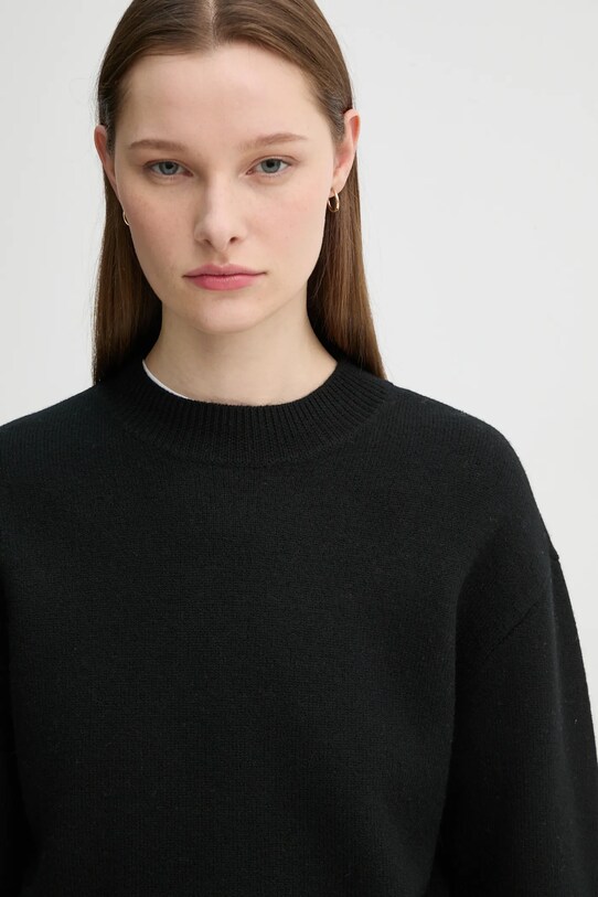 A.P.C. pulover de lana pull esther negru WVBDK.F23373