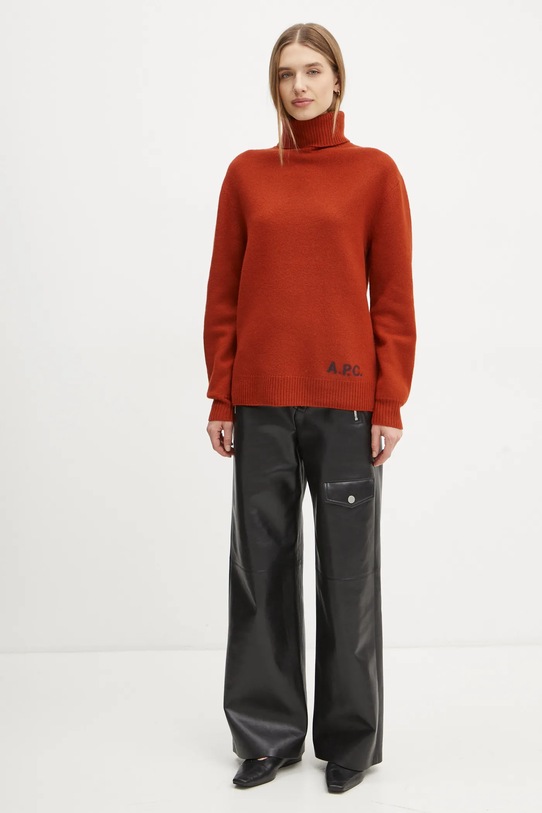 Oblečenie Vlnený sveter A.P.C. pull walter WVBDK.M23248 oranžová