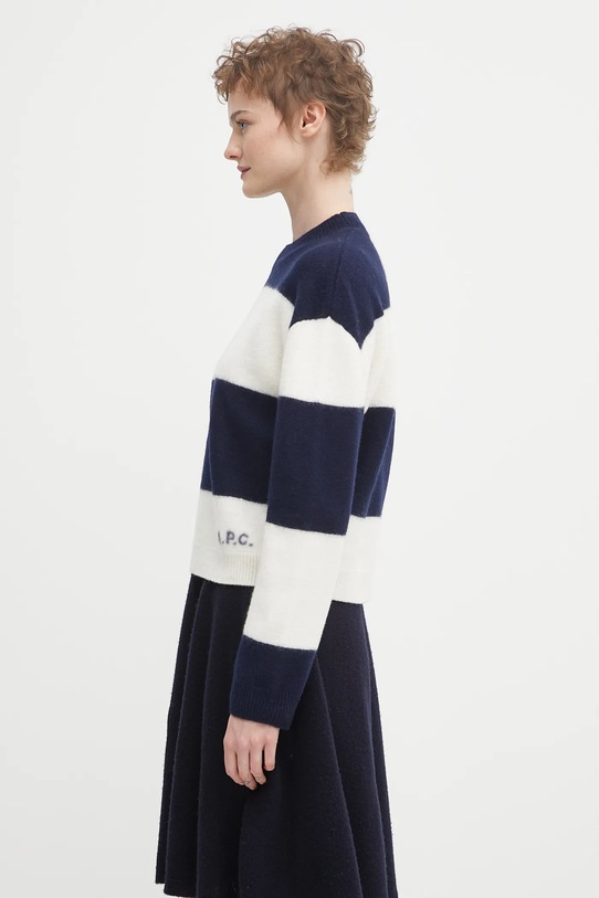 Шерстяной свитер A.P.C. pull penny WVBDL.F23370 тёмно-синий AW25