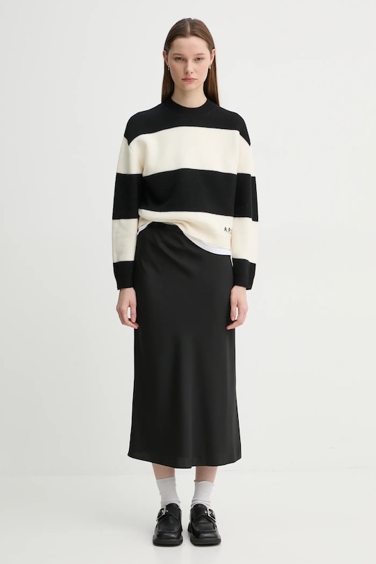 A.P.C. sweter wełniany pull penny WVBDL.F23370 czarny AW25