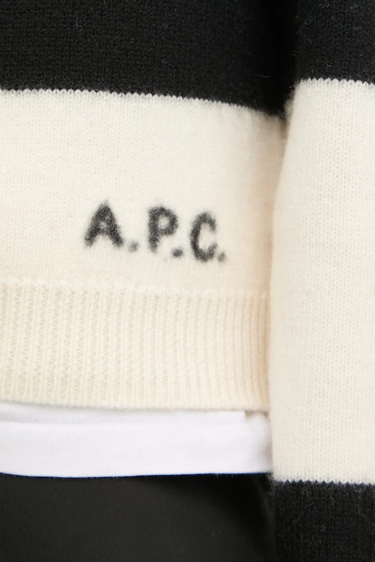A.P.C. sweter wełniany pull penny czarny WVBDL.F23370