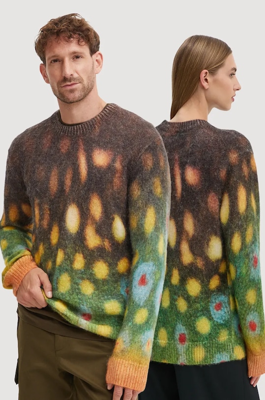 Vlnený sveter A.P.C. pull rocker vlna viacfarebná WOART.M23395