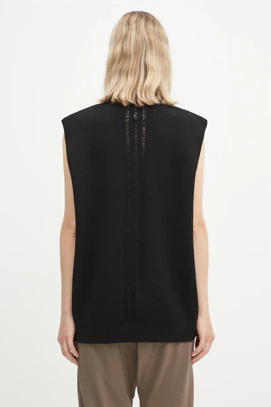 Y-3 wool gilet 3-S Knit Vest round neck black IW7484