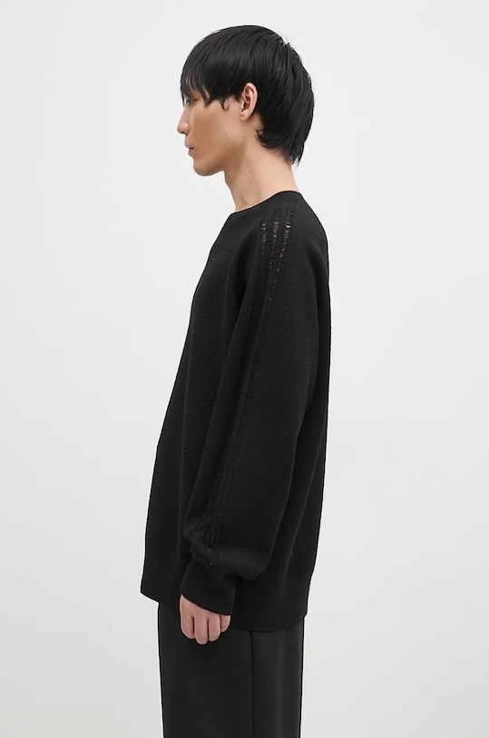 Y-3 woolen jumper 3-S Knit Crew IW7483 black AW24