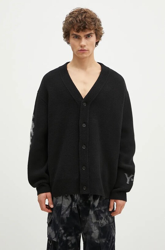 Îmbrăcăminte Y-3 cardigan din lână Graphic Knit Cardigan IW7485 negru