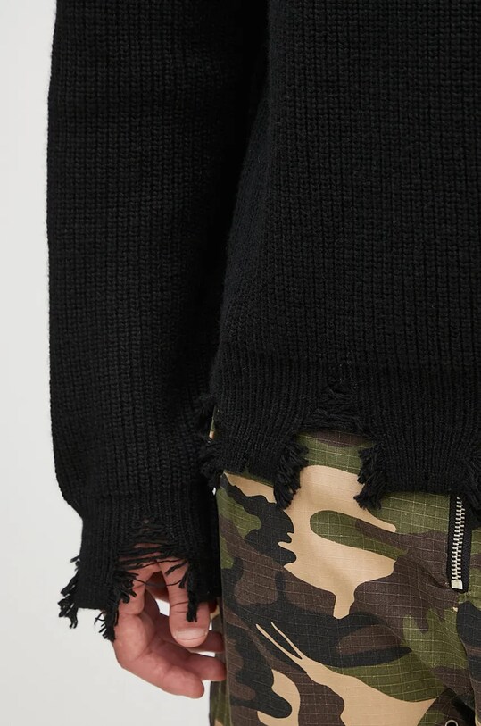 Vlněný svetr Andersson Bell Roghen Turtle Neck černá atb1157m