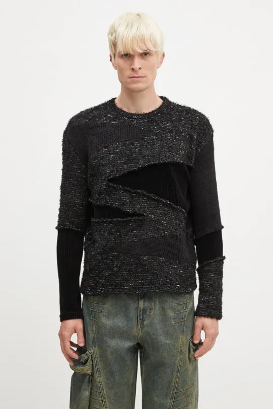 Andersson Bell jumper Ghillie Color Block medium thickness black atb1170m