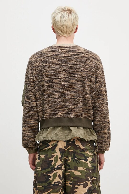 Ρούχα Πουλόβερ Andersson Bell Layered Fleece Sweater atb1171m πράσινο