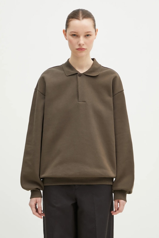 Bavlněná mikina Pangaia 10002010 zelená AW24