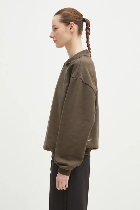 Pangaia cotton sweatshirt green 10002010