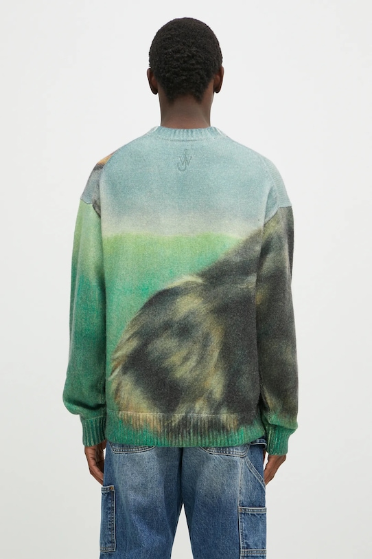 Oblečenie Vlnený sveter JW Anderson Printed Jumper KW1294.YN0373.540 zelená
