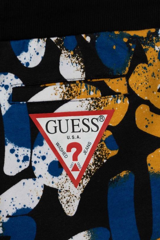 Chlapec Detské bavlnené šortky Guess L4YD00.KA6R3.9BYH modrá