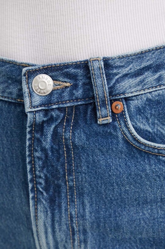 Samsoe Samsoe pantaloni scurti jeans SASHELLY albastru F24200011