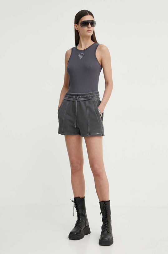 G-Star pantaloni scurți din bumbac D24571.D575 gri AW24