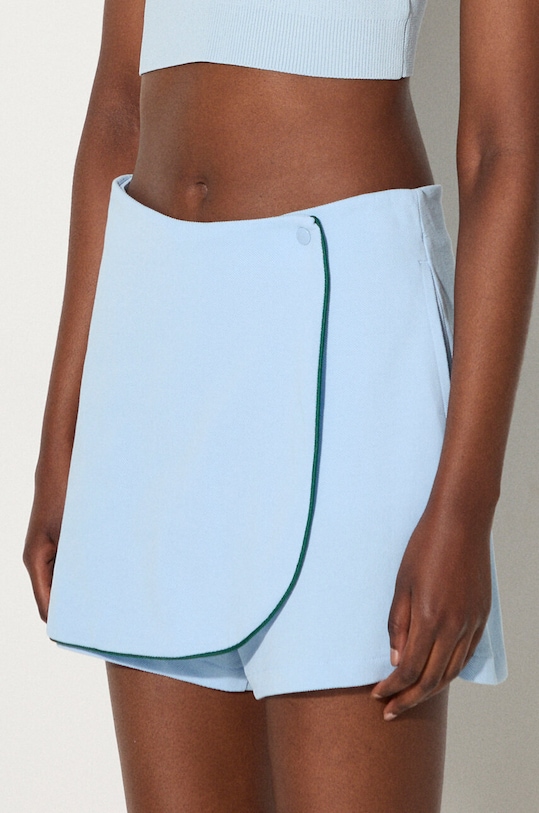 Хлопковые юбка-штаны adidas Originals Skort 80s голубой JC6171