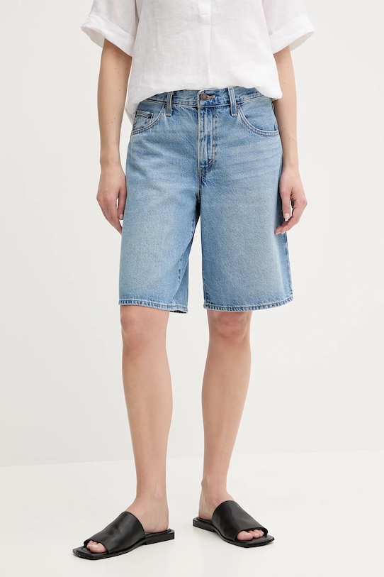 Levi's pantaloncini di jeans BAGGY DAD alta blu 000MJ