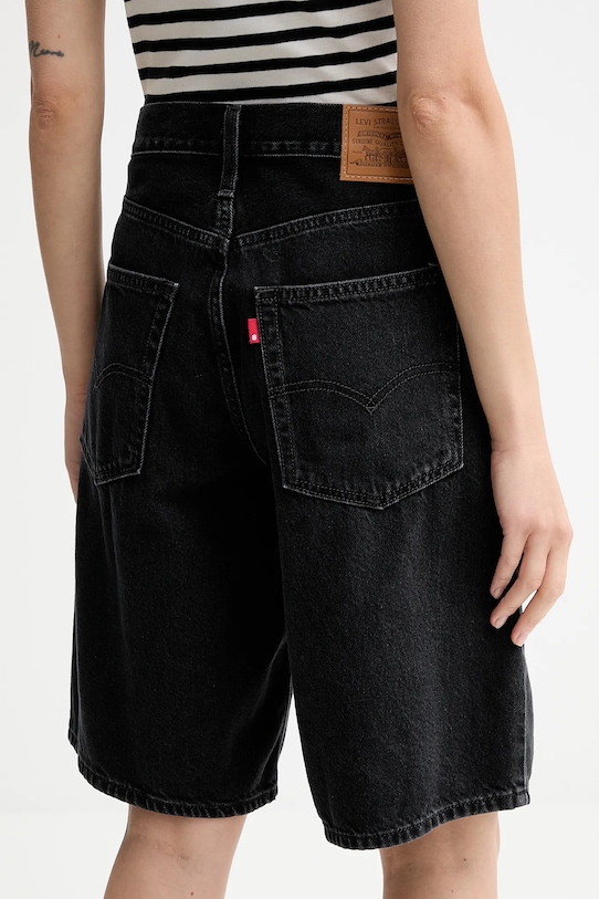 Îmbrăcăminte Levi's pantaloni scurți jeans BAGGY DAD 000MJ negru