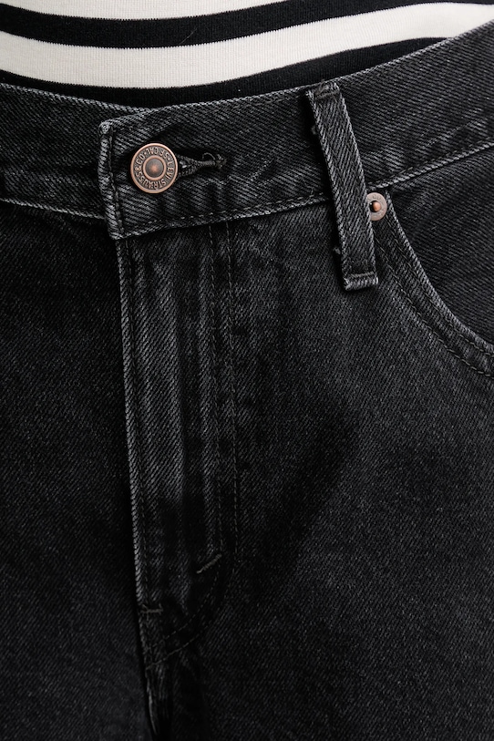 Levi's pantaloni scurți jeans BAGGY DAD negru 000MJ