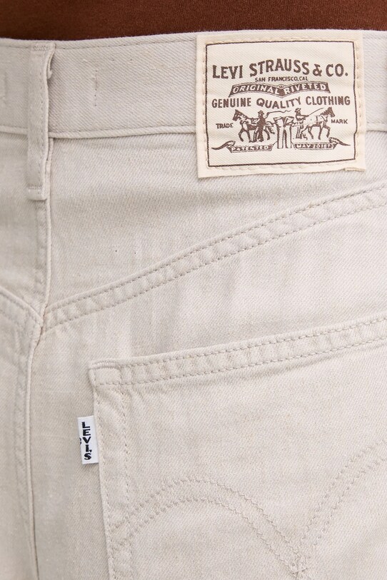 Τζιν σορτς Levi's HIGH BAGGY SHORT μπεζ A9311