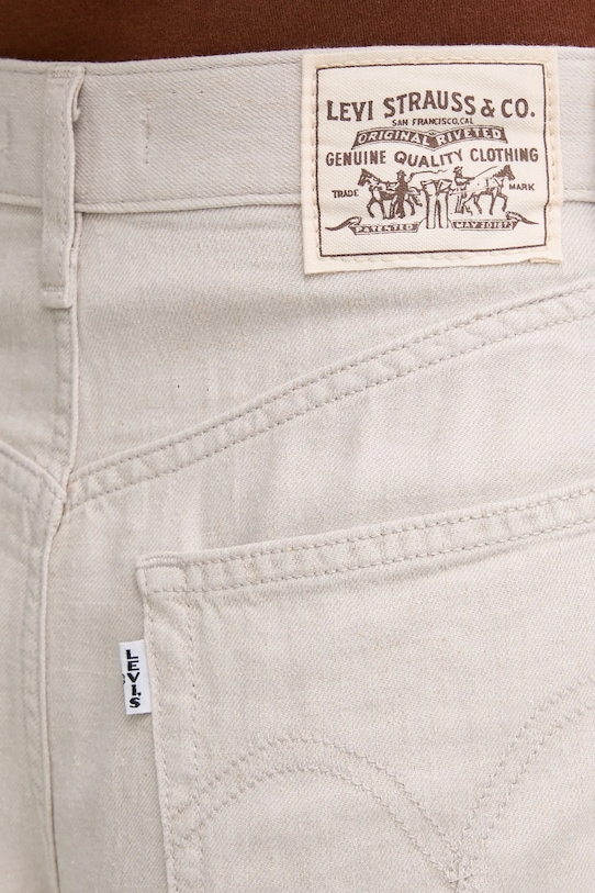 Levi's szorty jeansowe HIGH BAGGY SHORT beżowy A9311