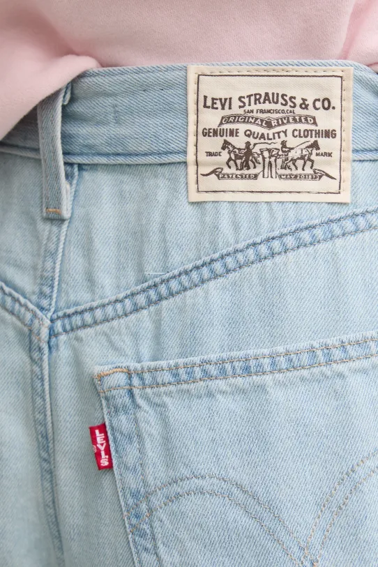 Levi's szorty jeansowe HIGH BAGGY SHORT niebieski A9311