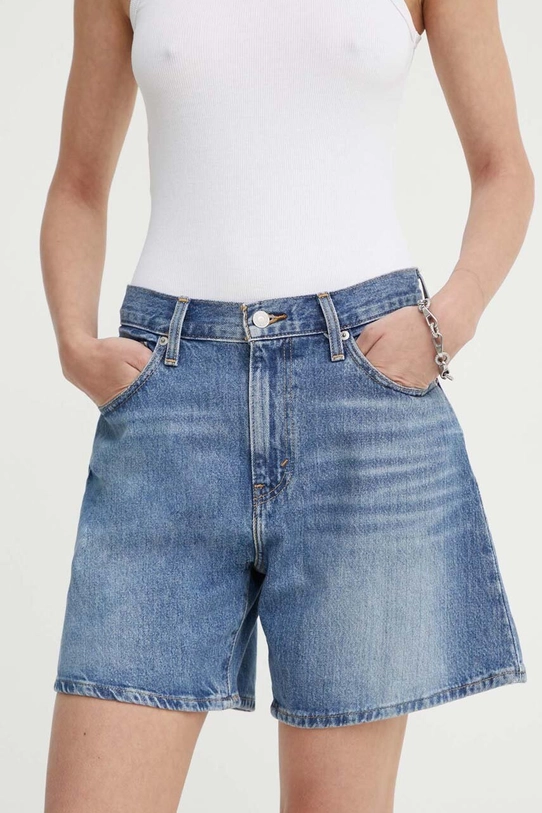 Traper kratke hlače Levi's HIGH BAGGY SHORT bez uzorka plava A9311