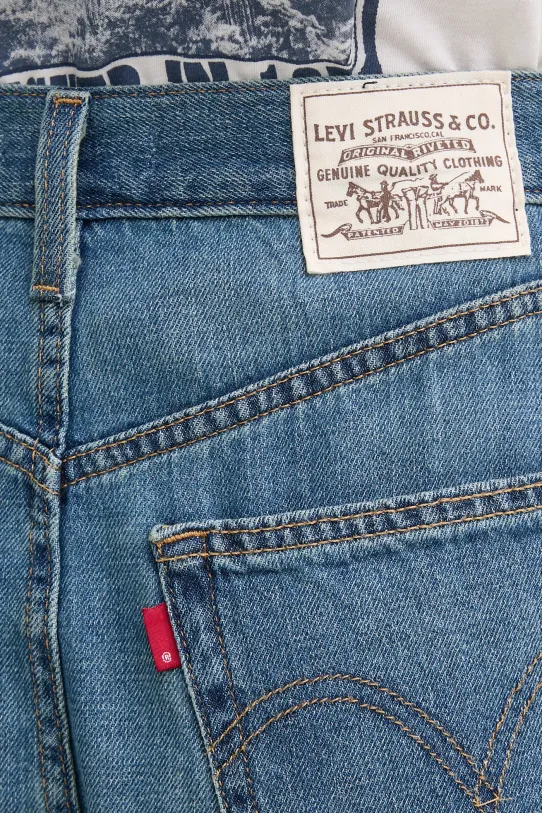 Rifľové krátke nohavice Levi's HIGH BAGGY SHORT modrá A9311