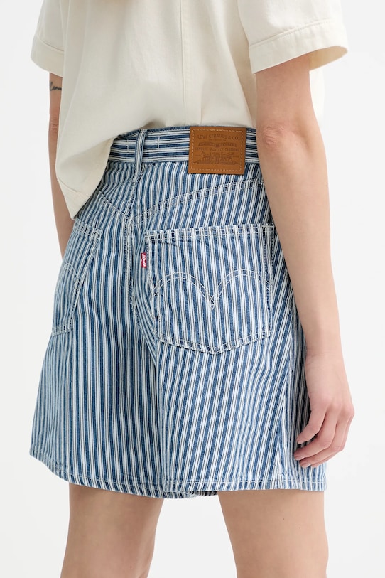 Odzież Levi's szorty jeansowe HIGH BAGGY SHORT A9311 niebieski