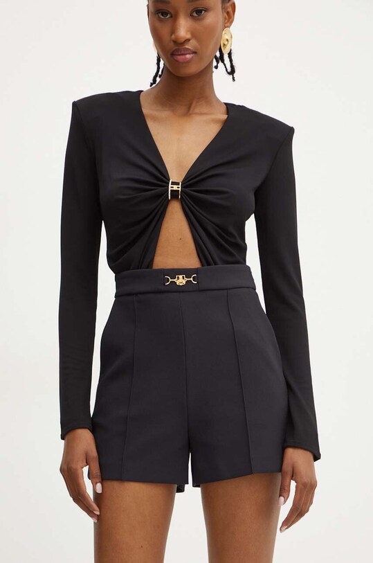 Шорты Elisabetta Franchi с эластаном чёрный SH00746E2