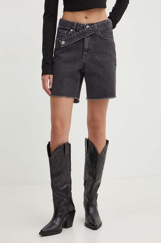 Джинсовые шорты Karl Lagerfeld Jeans хлопок серый 245J1120