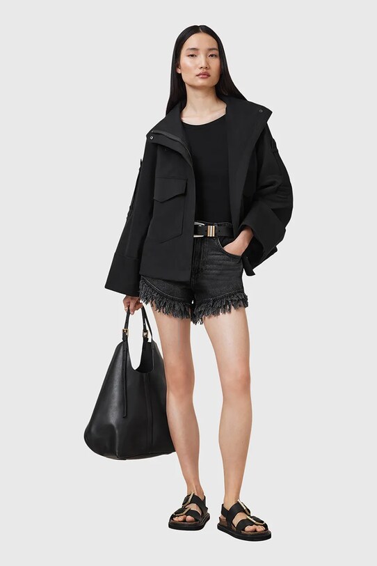 Джинсові бавовняні шорти AllSaints ASTRID FRAY W036EA