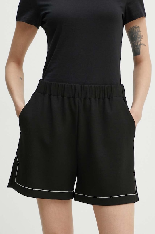 Theory pantaloni scurti tricotaj negru O0626202