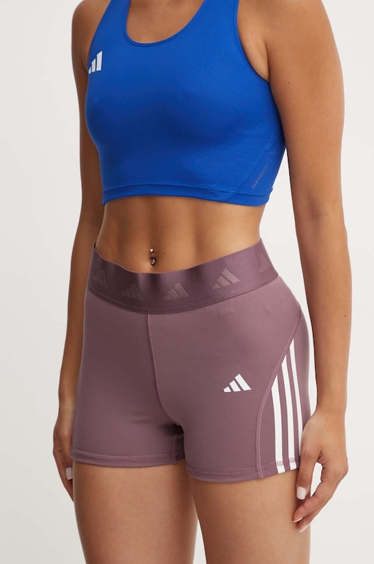 adidas Performance pantaloni scurți de antrenament Hyperglam tricotaj violet IX3211