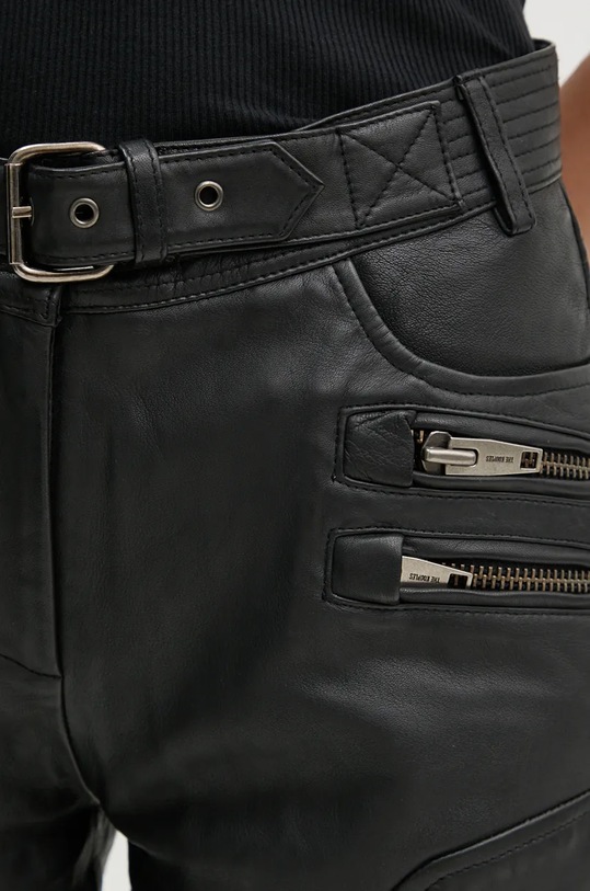 The Kooples shorts in pelle nero FSHO29010K