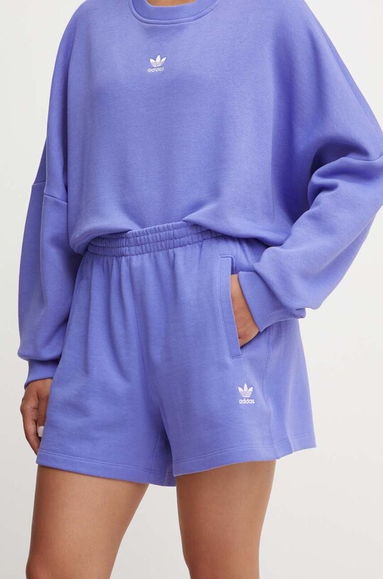 adidas Originals szorty bawełniane Essential bawełna fioletowy IW5708