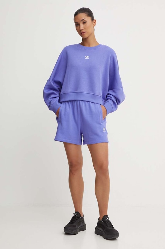 adidas Originals szorty bawełniane Essential IW5708 fioletowy AW24