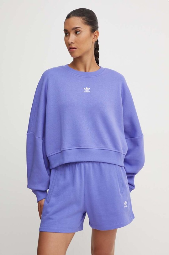 adidas Originals szorty bawełniane Essential fioletowy IW5708